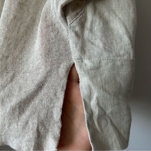 Tonet Relaxed Linen Button-Up A-silhouette Blouse - Picture 8 of 12